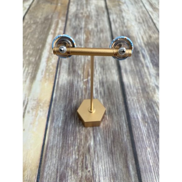 NEW handmade floral and dot fabric stud button earrings - Picture 3 of 3